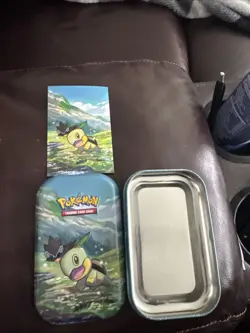 Pokemon Go! Mini Tin featuring TURTWIG #387 **EMPTY** WITH INSERT TRL8#20 - Image 1