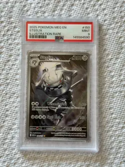 PSA 9 - POKEMON - STEELIX - 150/132 - ILLUSTRATION RARE - ME:01 MEGA EVOLUTION - Image 1