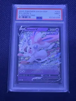 Pokemon PSA 9 Sylveon V SWSH202 SWSH Promo Holo, English Pokemon TCG - Image 1
