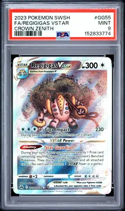 PSA 9 REGIGIGAS VSTAR GG55/GG70 FULL ART CROWN ZENITH POKEMON 😍 - Image 1