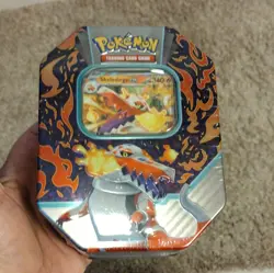Sealed Pokemon TCG Paldea Partners Tin featuring Skeledirge ex - Image 1