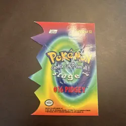 Topps Pidgey #16 Die cut Pokemon TCG English - Image 2