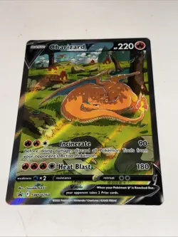 Pokemon Sword & Shield Charizard V SWSH260 Promo Full Art Holo LP - Image 1