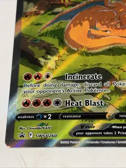 Pokemon Sword & Shield Charizard V SWSH260 Promo Full Art Holo LP - Image 2