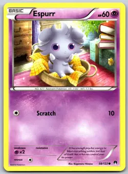Espurr 58/122 Common BREAKpoint Pokemon Near Mint - Image 1