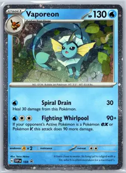 Vaporeon (Cosmos Holo) 168 Holo Promo Scarlet & Violet Promo Pokemon Near Mint - Image 1