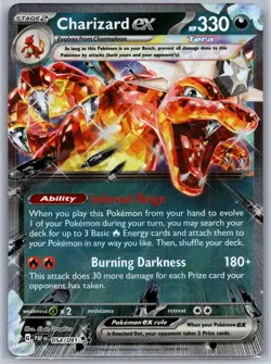 Charizard ex 054/091 Double Rare Paldean Fates Pokemon Near Mint - Image 1