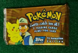Pokemon Topps Series 1 Factory Sealed Booster Pack - Image 1