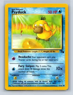 PSYDUCK 53/62 C FOSSIL POKEMON UNLIMITED MP - Image 1