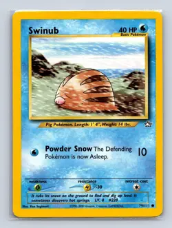 SWINUB 79/111 C NEO GENESIS POKEMON UNLIMITED LP - Image 1