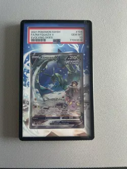 PSA 10 Pokemon TCG Rayquaza V 194/203 Evolving Skies Alternate Alt Art - Image 1