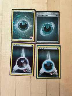 Pokemon TCG Assorted Holo Darkness Energy Set x4 Play Pokemon Stamp Classic - Image 1