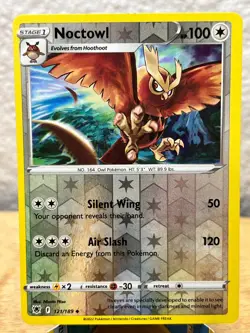 Astral Radiance Noctowl 121/189 Uncommon Pokemon Reverse Holo NM/M - Image 1