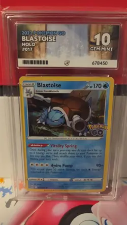Blastoise 017/078 Holo- Pokemon Go- Ace 10 GEM MINT - Image 1