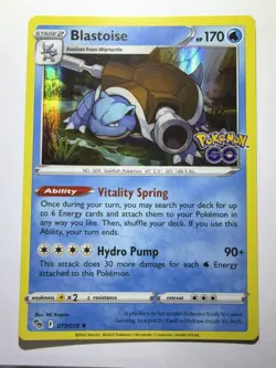 Blastoise • 017/078 • Holo • Pokemon Go Stamped • NM • Pokemon Card TCG - Image 1