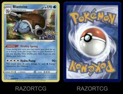 BLASTOISE 017/078 HOLO R POKEMON GO POKEMON HOLO NM/M - Image 3