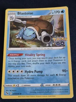 Pokemon TCG Blastoise Pokemon Go 017/078 Holo Holo Rare - Image 1