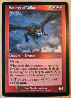 MTG - Scourge of Valkas - Foil - Retro Frame - Magic the Gathering - Image 1
