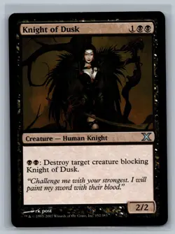 Magic The Gathering 10th Edition Knight of Dusk #152/383 MTG TCG CCG Tenth - Image 1
