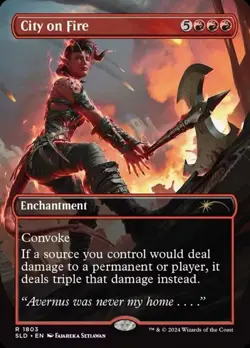 🧙City On Fire R 1803 FOIL SLD Secret Lair MTG - Image 1
