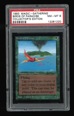 Birds of Paradise - Collectors Edition - PSA Mint 8 - MTG Magic Cert #: 12281220 - Image 1