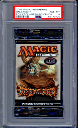 Onslaught Grinning Demon Booster Pack English Graded PSA 8 MTG Magic #63170725 - Image 1