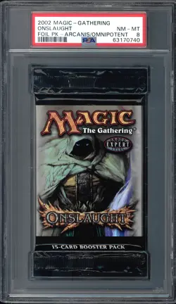 Onslaught Arcanis the Omnipotent Booster Pack Graded PSA 8 MTG Magic #63170740 - Image 1