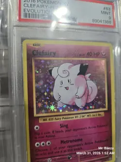 2016 Pokemon XY Evolutions Clefairy Holo #63 PSA 9 MINT - Image 5