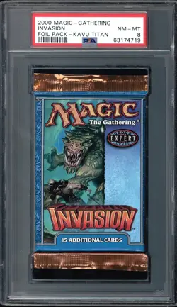 Invasion Kavu Titan Booster Pack English Graded PSA 8 MTG Magic #63174719 - Image 1