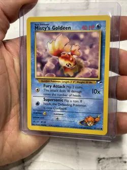 Pokemon Gym Heroes 85/132 Misty's Goldeen Nintendo Vintage Vtg Card NM/MT WOTC - Image 2