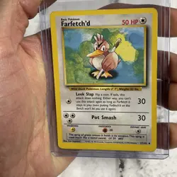 Farfetch'd Non-Holo 1999 WOTC Pokemon Card 27/102 Base Set Uncommon - TCG LP - Image 1