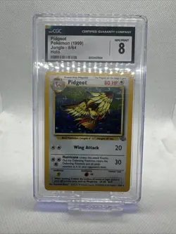 1999 Jungle Pidgeot Holo Pokemon Card 8/64 CGC 8 - Image 1