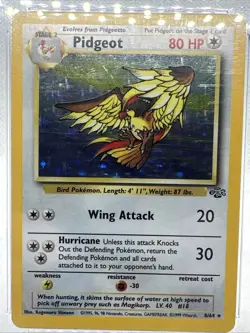 1999 Jungle Pidgeot Holo Pokemon Card 8/64 CGC 8 - Image 2