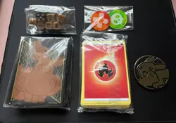 Pokemon TCG Shining Fates ETB Sleeves, Dice, Energy Cards, Status Markers, Coin - Image 1
