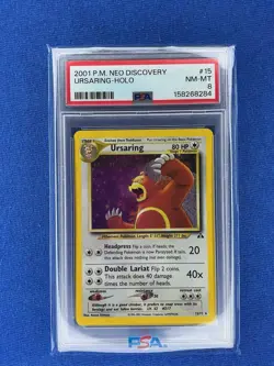 Ursaring 15/75 PSA 8 NM-Mint Neo Discovery Pokemon Card Newly Graded - Image 1