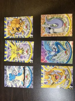 1999 2000 Topps Pokemon TV Animation Lot Zapdos Articuno Electabuzz 6 Cards - Image 1