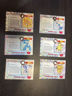 1999 2000 Topps Pokemon TV Animation Lot Zapdos Articuno Electabuzz 6 Cards - Image 2