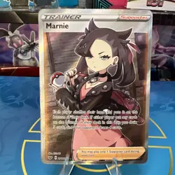 Pokemon Marnie Trainer Card TCG Full Art Sword & Shield 200/202 NM - Image 1