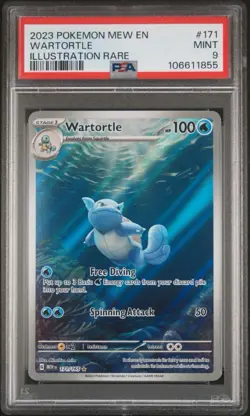 Pokemon TCG Wartortle Card 171/165 Scarlet & Violet PSA 9 - Image 1