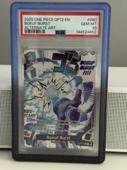 One Piece TCG Boeuf Burst Alternative Art English Card OP12-060 PSA 10 - Image 1