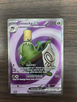 Pokemon TCG Sinistcha EX 189/167 Sv06 Twilight Masquerade Holo Double Rare - Image 1