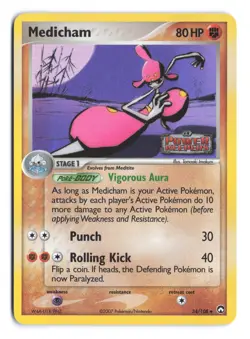 Pokemon Medicham ex Power Keepers 34/108 Reverse Holo - Image 1