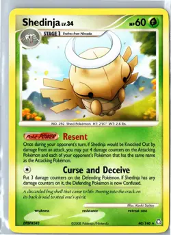 Pokemon Card - Shedinja Legends Awakened 40/146 2008 Rare Moderately Played - Image 1