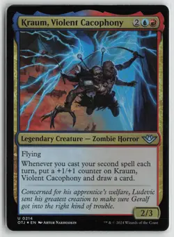 Kraum, Violent Cacophony LP Foil 214 Outlaws of Thunder Junction MTG - Image 1