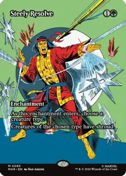 Steely Resolve (Borderless) 83 Marvel Universe Eternal-Legal NM - Image 1