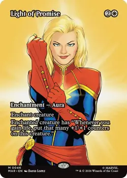 x1 Light of Promise - Borderless M MTG Marvel Universe M/NM, English - Image 1
