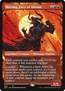 MTG NM English Moraug, Fury of Akoum - Showcase Zendikar Rising - Image 1