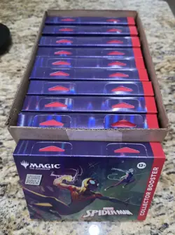 Magic The Gathering Marvel Spider Man Collector Booster Omega Boxes Lot of 10 ! - Image 1