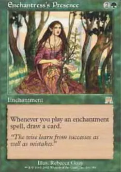 Damaged, English - 1 x MTG Enchantress's Presence Onslaught - Image 1
