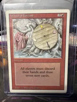 Magic The Gathering MTG Wheel of Fortune Revised Edition 3ED Damaged - Image 1